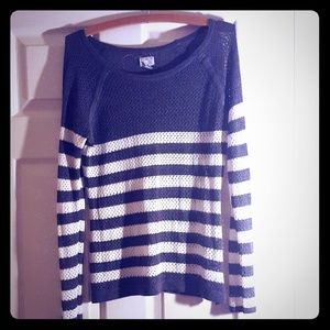 Women's grey/white striped top by Converse